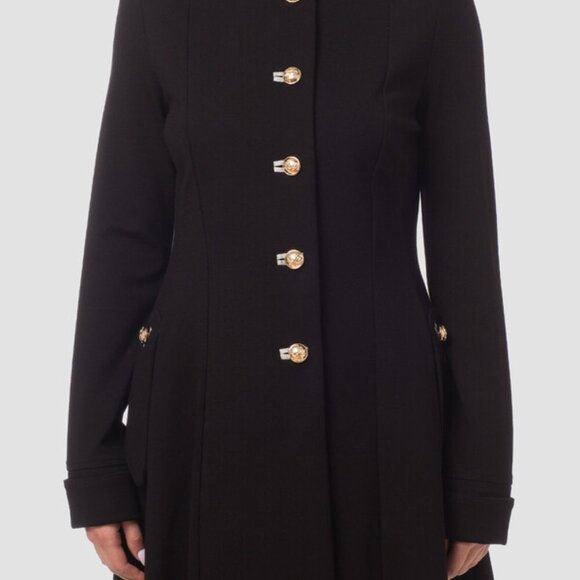 Joseph Ribkoff Designer Statement Fall Military Jacket Coat Size 8 Black - Picture 5 of 15